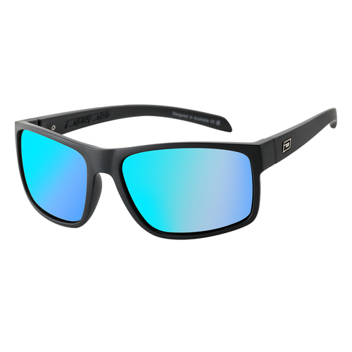 Dirty Dog Blast 53706 Satin Black / Ice Blue Mirror Polarised Lenses