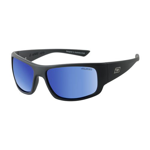 Dirty Dog Gorilla 53723 Satin Black / Blue Mirror Polarised Lenses