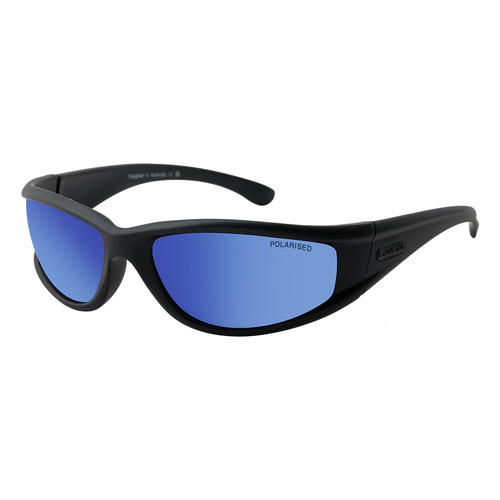 Dirty Dog Banger 53730 Satin Black / Blue Mirror Polarised Lenses