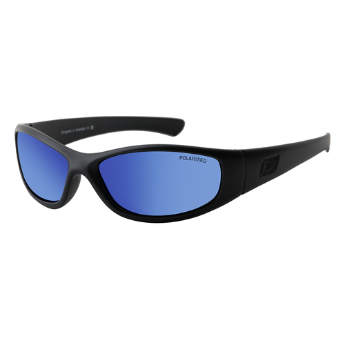 Dirty Dog Buzzer 53733 Satin Black / Blue Mirror Polarised Lenses