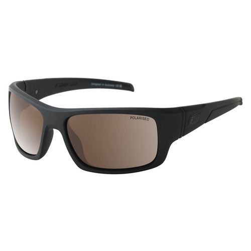 Dirty Dog Stray 53743 Satin Black / Brown Polarised Lenses