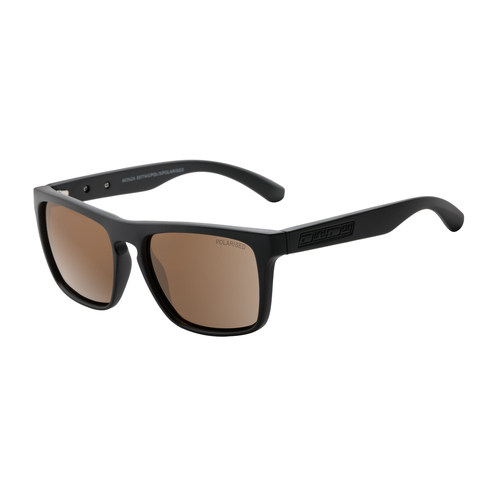 Dirty Dog Monza 53774 Satin Black / Brown Polarised Lenses