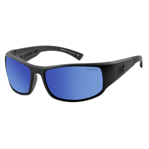 Dirty Dog Muzzle 53775 Satin Black / Blue Mirror Polarised Lenses