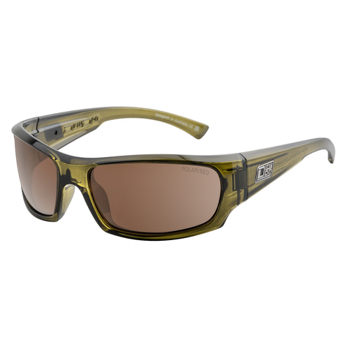 Dirty Dog Ninja 53813 Crystal Olive Green / Brown Polarised Lenses