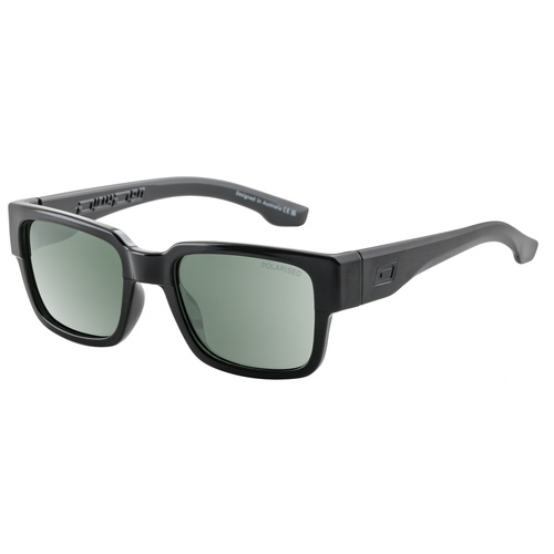 Dirty Dog Avenger 53834 Shiny Black / Green Polarised Lenses