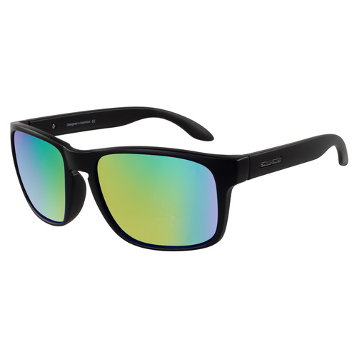 Dirty Dog Electrode 53835 Satin Black / Green Mirror Polarised Lenses