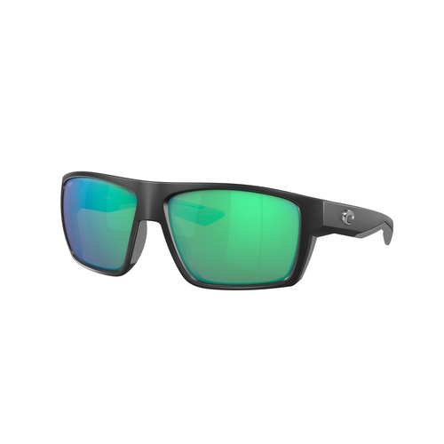 Costa Del Mar Bloke 6S9045 904510-61 Matte Black / Green Mirror Polarised Lenses