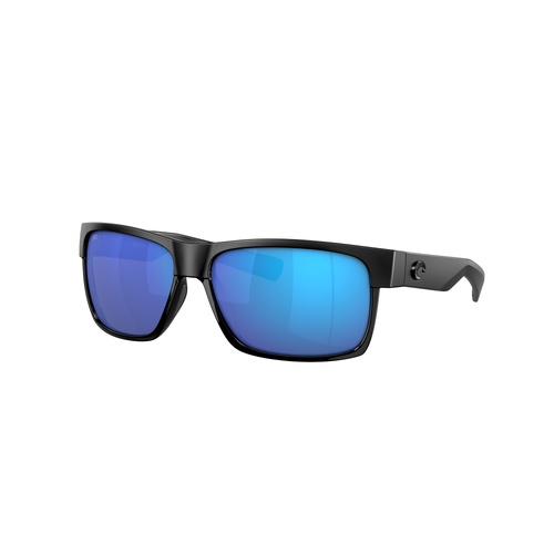 Costa Del Mar Half Moon 6S9026 902611-60 Shiny Black / Blue Mirror Polarised Lenses