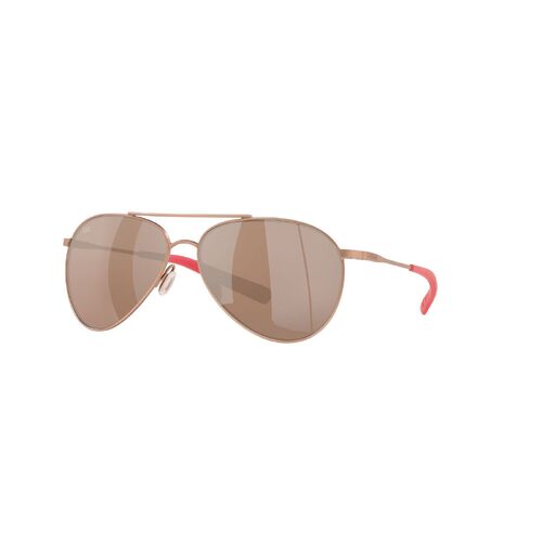 Costa Del Mar Piper 6S6003 600314-58 Satin Rose Gold / Copper Silver Mirror Polarised Lenses