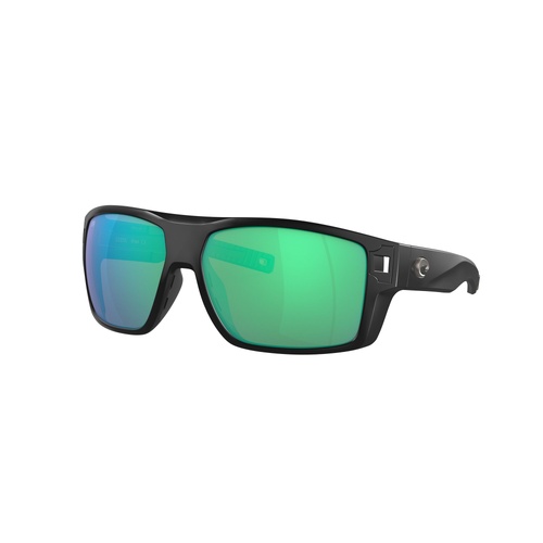 Costa Del Mar Diego 6S9034 903426-62 Matte Black / Green Mirror Polarised Lenses