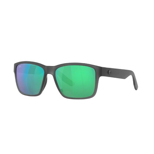 Costa Del Mar Paunch 6S9049 904904-57 Matte Smoke Crystal / Green Mirror Polarised Lenses