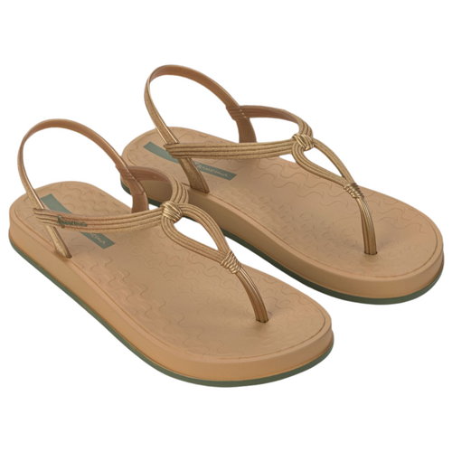 Ipanema Drip Sandalia 27306 BG609 Beige/Gold/Green