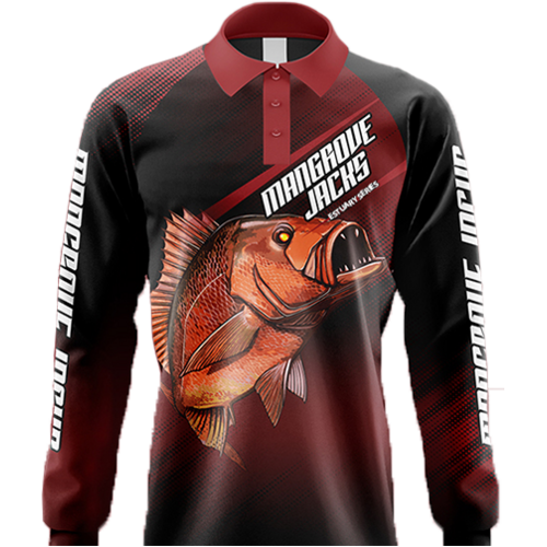 Fishing Shirt Mangrove Jack Black Available in Various Sizes