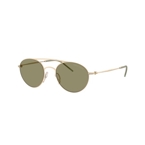 Giorgio Armani AR6169 30022A-48 Matte Pale Gold / Green Lenses